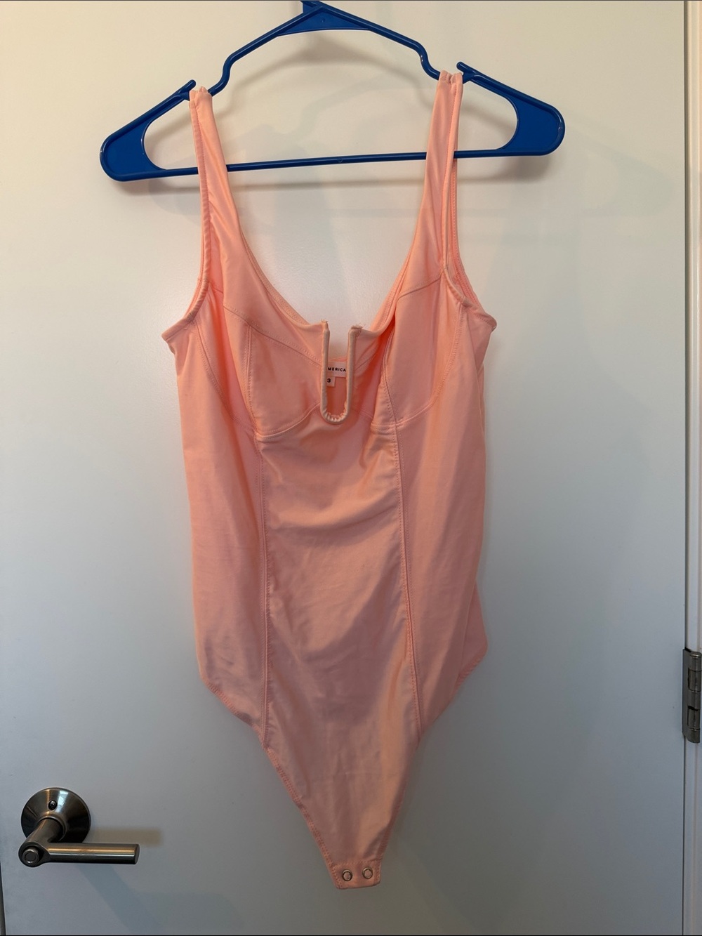 Good American Sz 3 NEW PINK One-Piece BODY SUIT